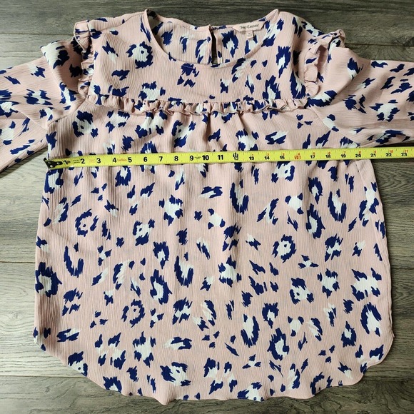 Juicy Couture Multicolor Long sleeve Blouse Top Size M - Picture 3 of 7